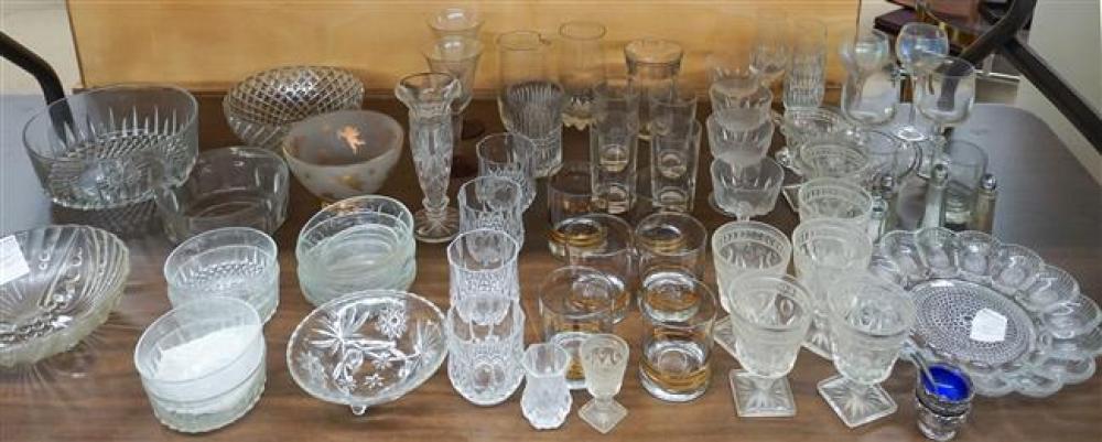 GROUP OF PRESSED AND OTHER GLASS 3223ff