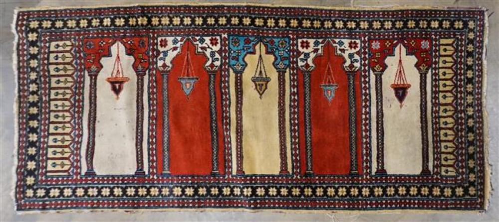 TURKISH PRAYER RUG, 6 FT 6 IN X