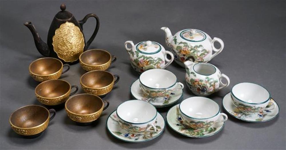 JAPANESE PORCELAIN TEA SET AND AN ASIAN