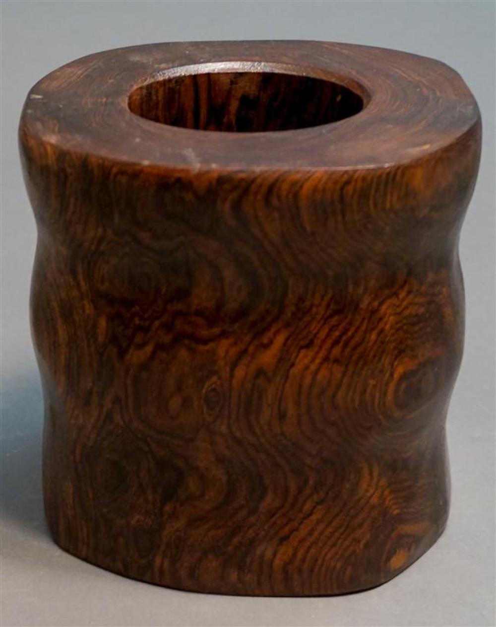 CHINESE HARDWOOD BRUSH POT 20TH