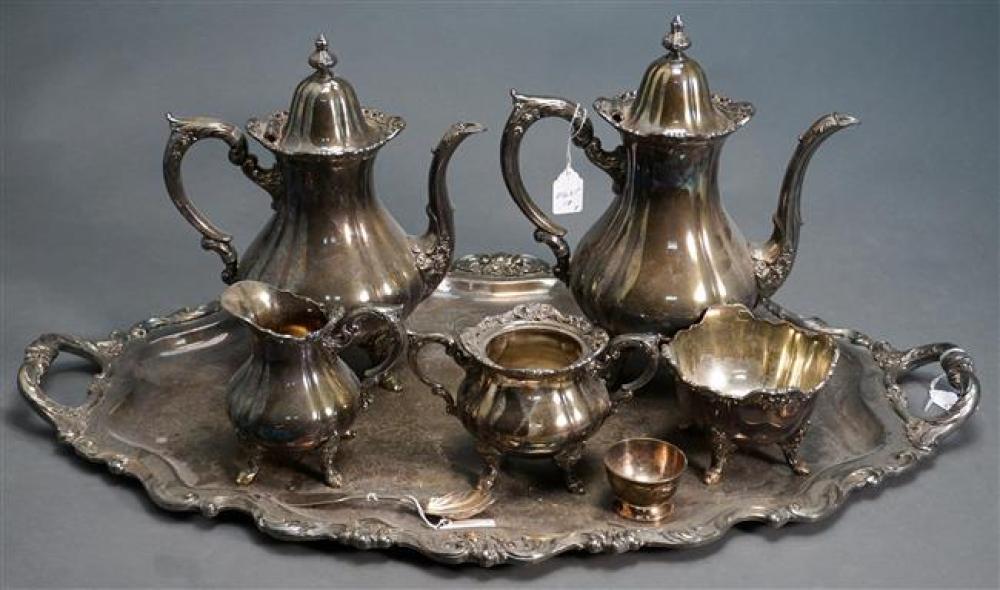 SILVER PLATE FIVE PIECE COFFEE TEA 32247c