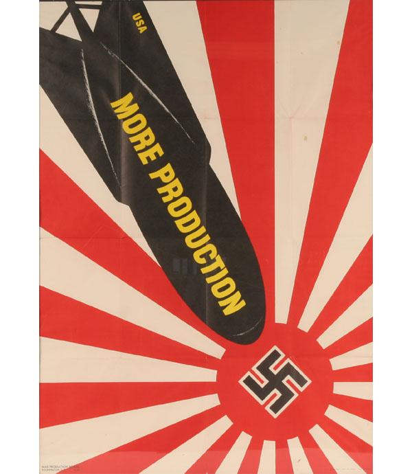 Vintage WWII propaganda poster; 39 1/2