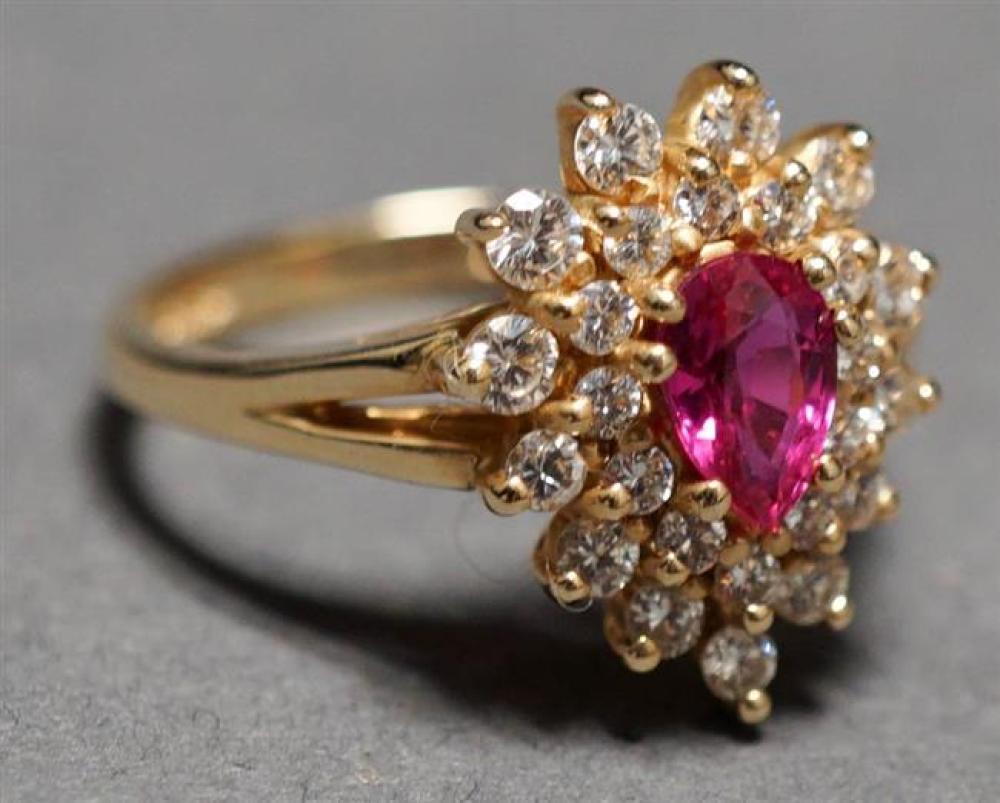 14 KARAT YELLOW GOLD RUBY AND 3224f5