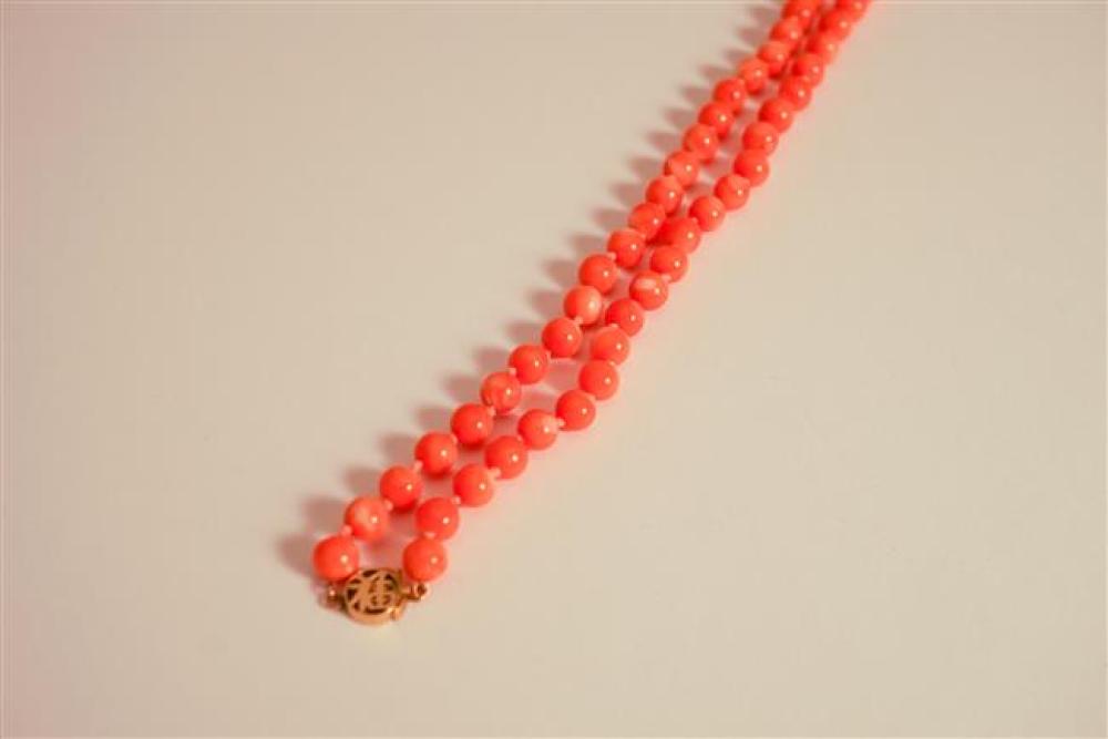 14 KARAT YELLOW GOLD AND CORAL