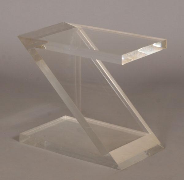 Modern Lucite Z form side table stool  503be