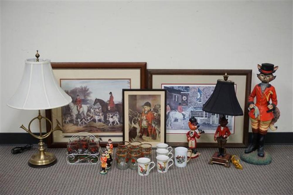 COLLECTION OF FOX HUNTING DECORATIVE