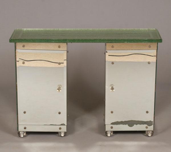 Art Deco mirrored vanity side tables 503c3