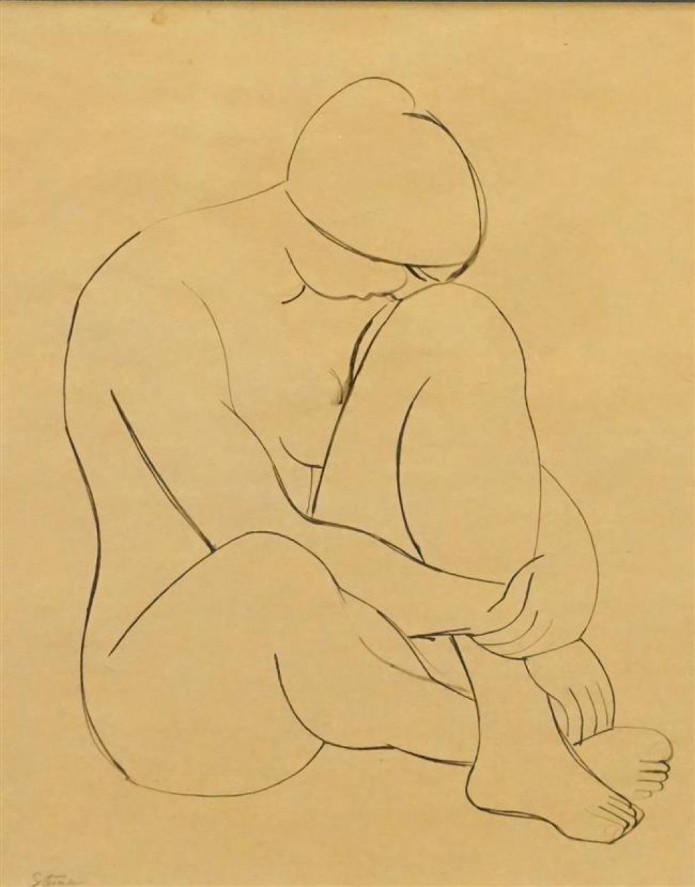 MAURICE STERNE, 20TH CENTURY, SEATED