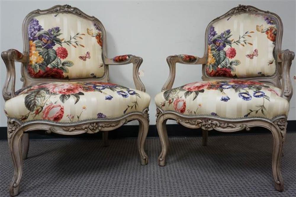 PAIR LOUIS XV STYLE ENAMEL DECORATED 32262a