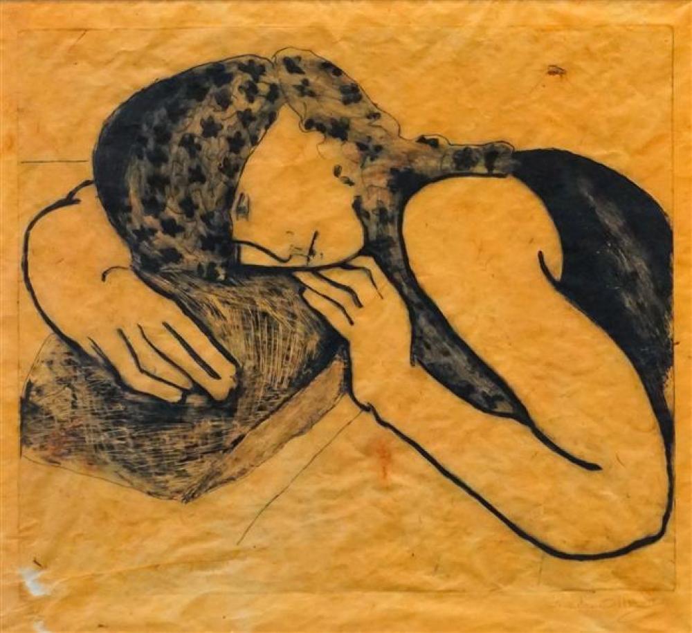 SHEILA OLINER, WOMAN RESTING ON