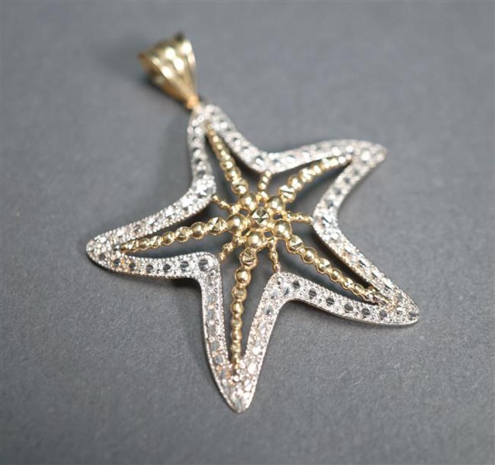 14 KARAT YELLOW WHITE GOLD STARFISH  3226c5