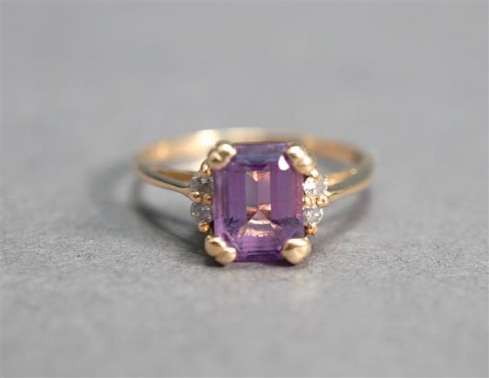 TESTED 14 KARAT YELLOW GOLD AMETHYST 3226c6