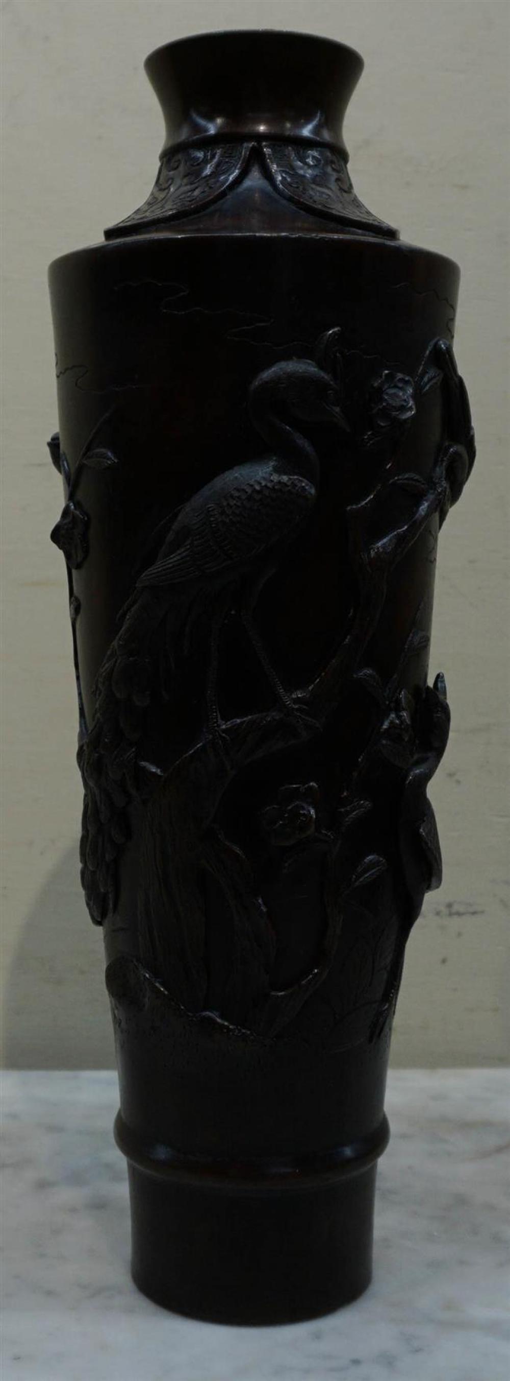 JAPANESE BRONZE VASE OVERALL HEIGHT 322718