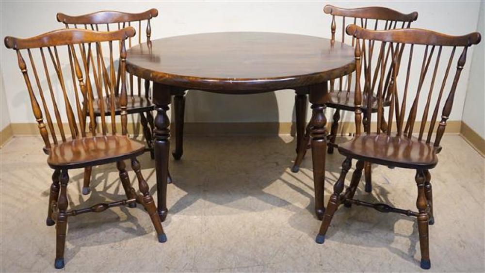 STAINED PINE ROUND EXTENSION DINING 32273c