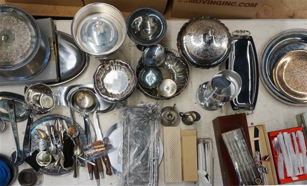 COLLECTION OF MOSTLY SILVER PLATE