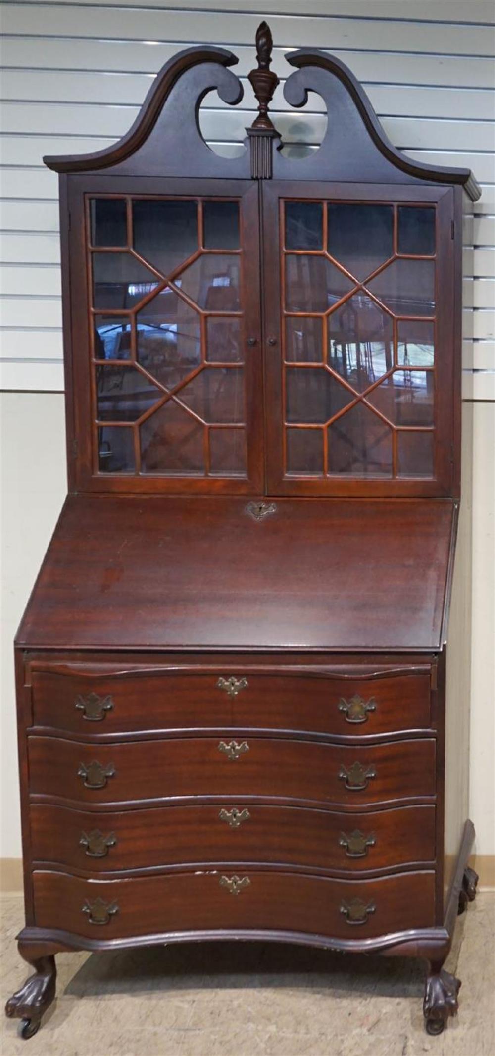 CHIPPENDALE STYLE MAHOGANY SLANT FRONT 3227f6