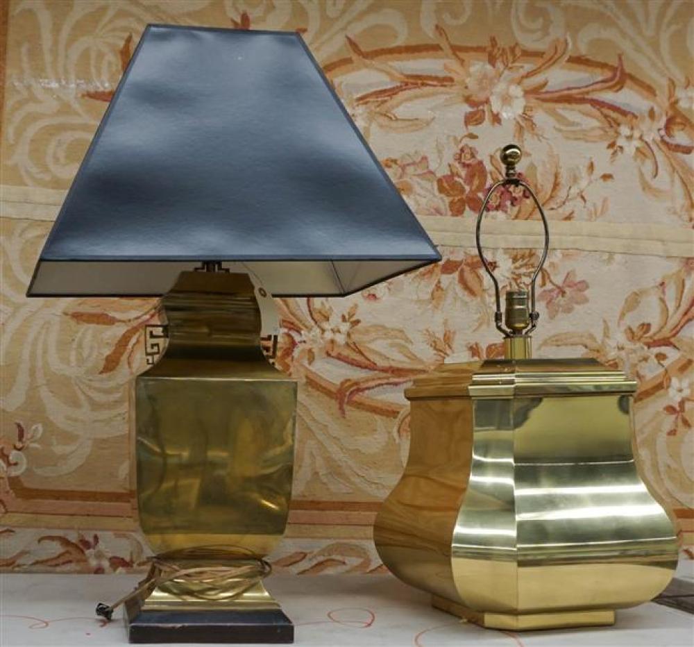 TWO BRASS TABLE LAMPS HEIGHT OF 322853