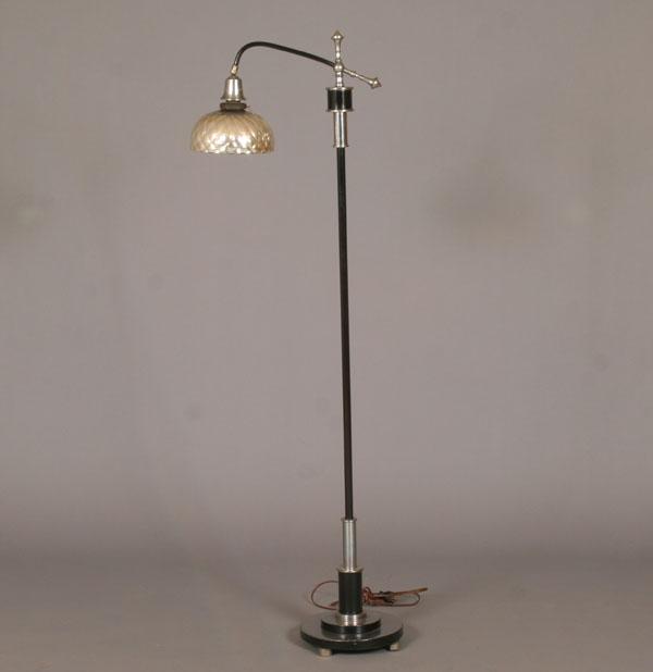 Deco bridge lamp with mercury glass