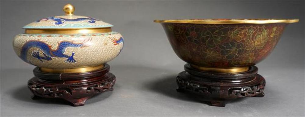 CHINESE CLOISSONE ENAMEL BOWL AND 32288e