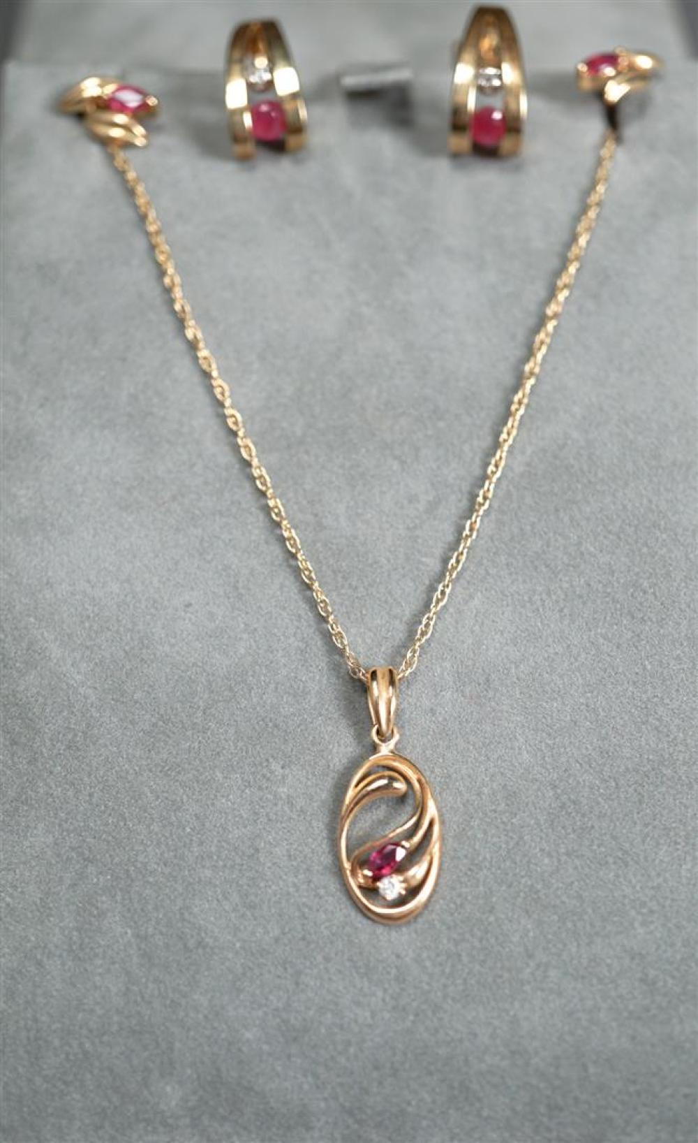 14-KARAT YELLOW-GOLD RUBY AND DIAMOND