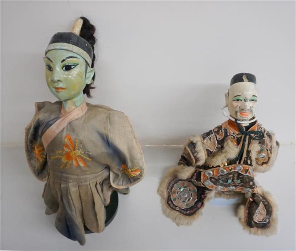 TWO JAPANESE PAPIER MACHE PUPPETS  322915