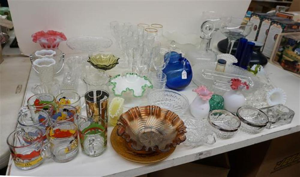 COLLECTION OF CLEAR AND COLORED GLASSWARECollection