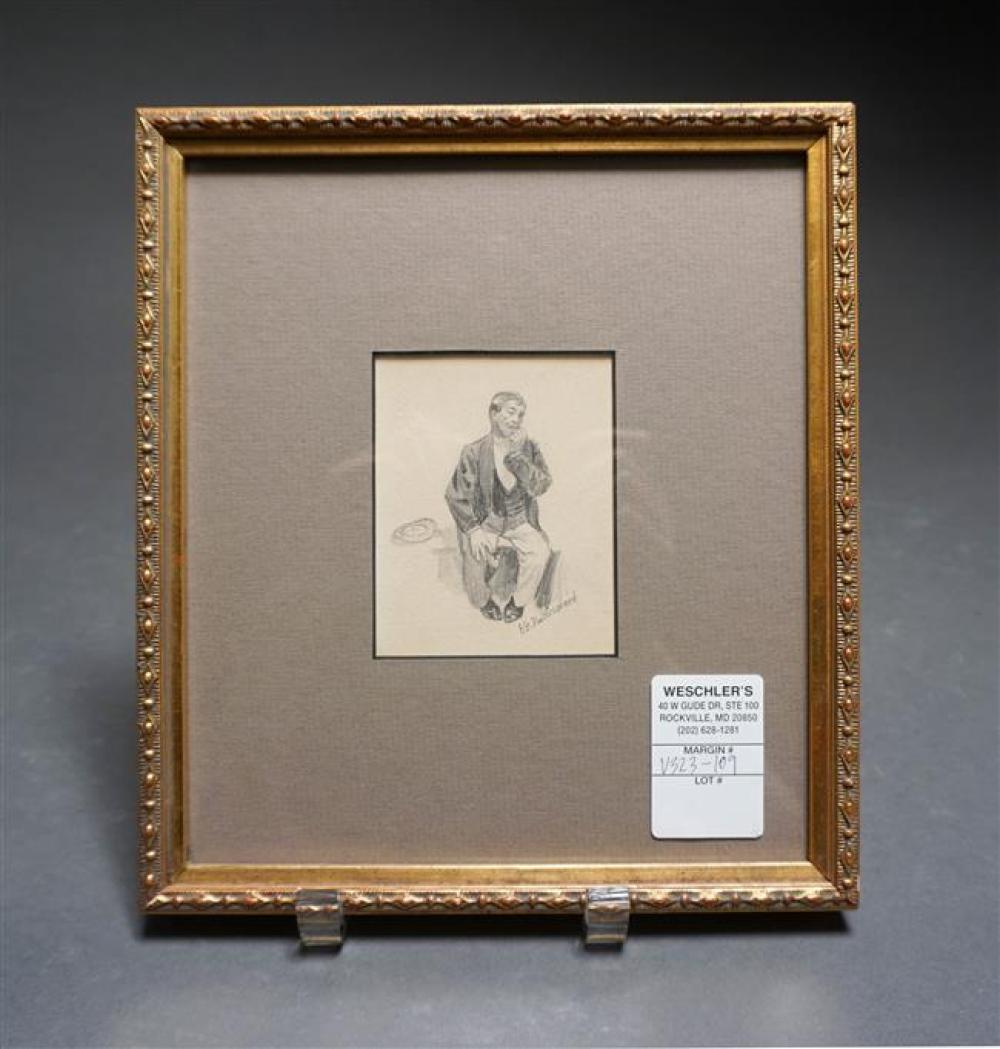 PORTRAIT OF SEATED MAN SIGNED 3229a8