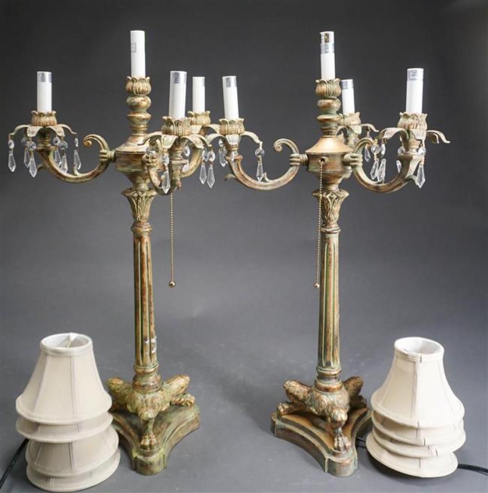 PAIR RENAISSANCE STYLE PARTIAL GOLD