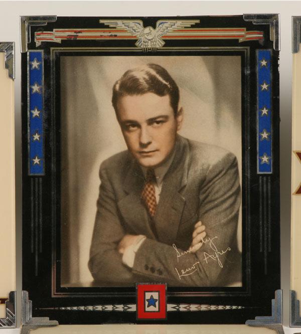 Six Art Deco patriotic frames including 5042f