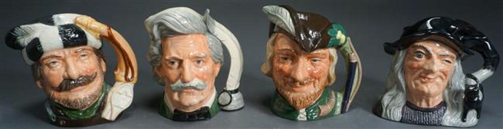 FOUR ROYAL DOULTON TOBY JUGS OF THE