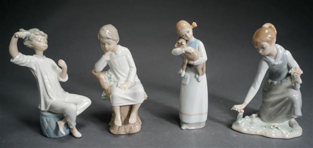 FOUR LLADRO FIGURES OF YOUNG CHILDRENFour