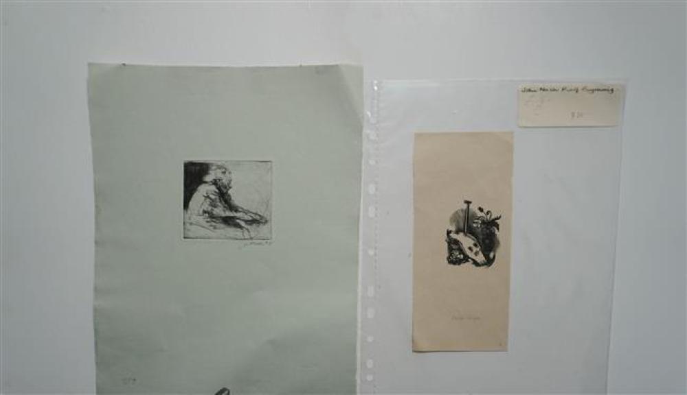 GROUP WITH FIVE UNFRAMED ENGRAVINGS