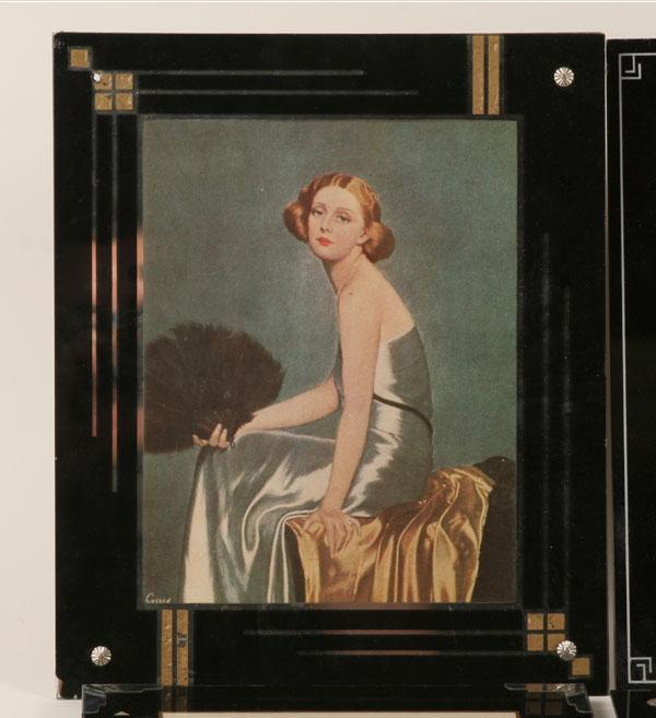 Eight Art Deco frames including