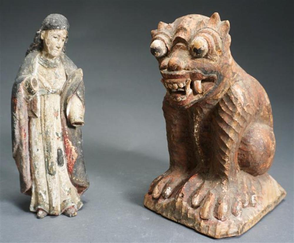 SOUTHEAST ASIAN CARVED AND PAINTED