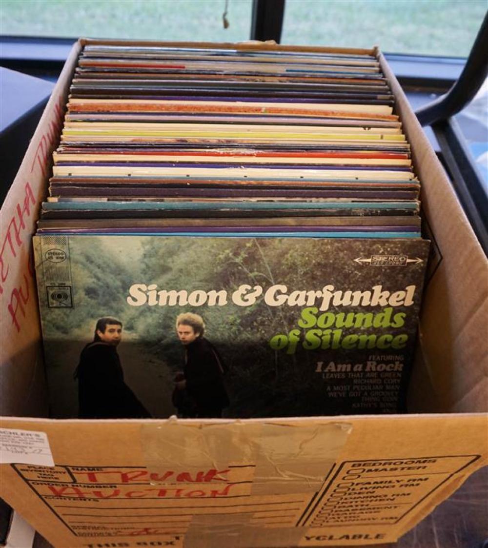 BOX WITH LONG PLAYING RECORDS, CIRCA