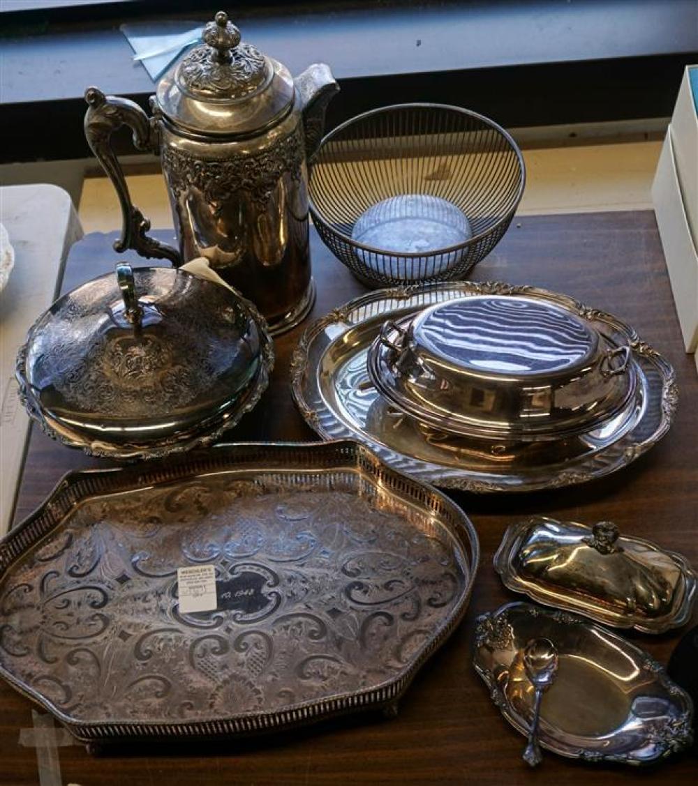 COLLECTION OF SILVER PLATE SERVING