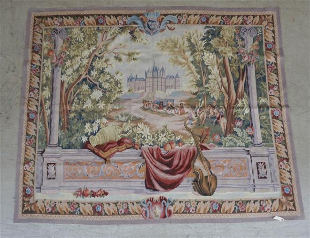 CHINESE AUBUSSON STYLE RUG, 6 FT