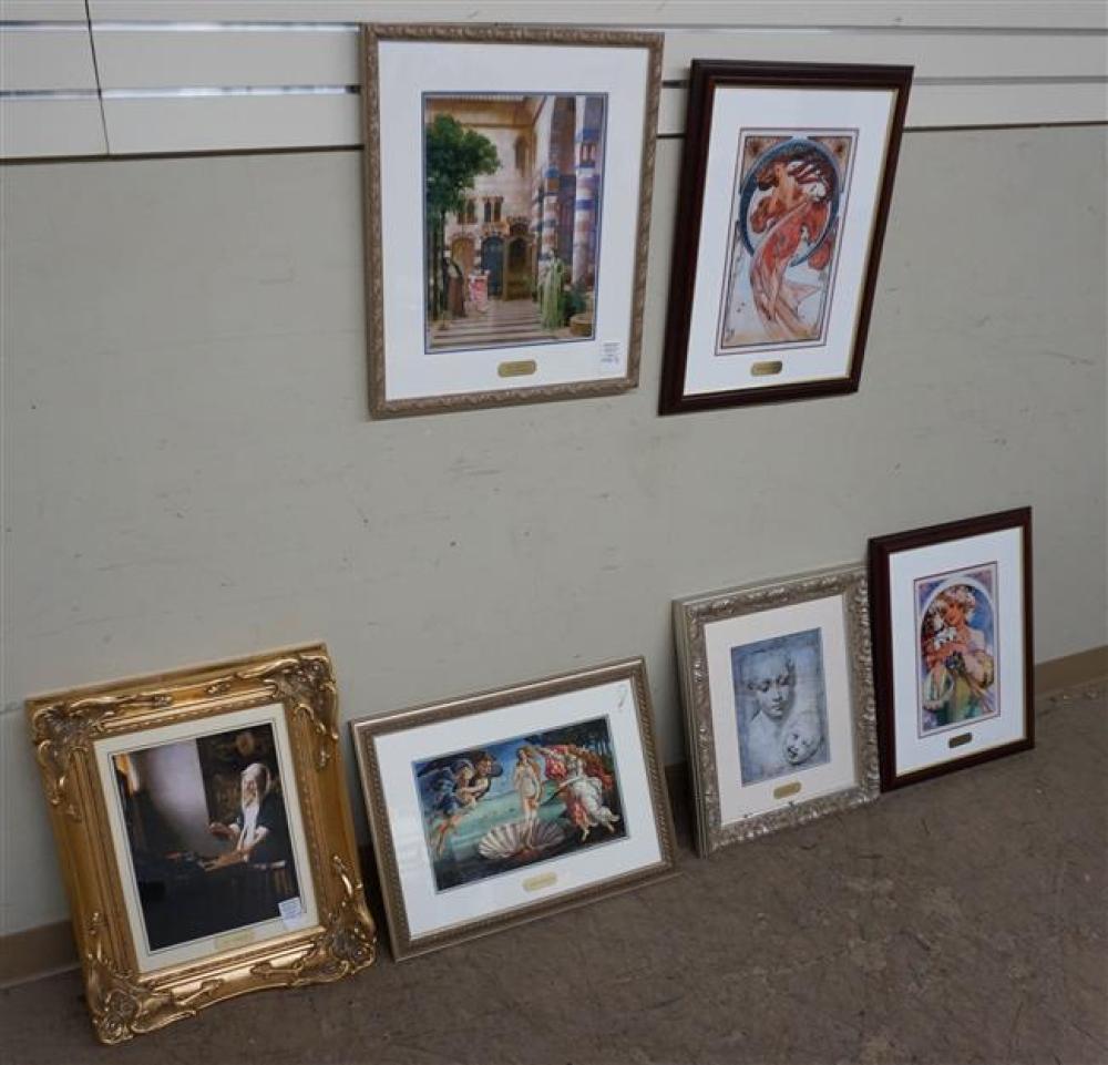 SIX FRAMED MUSEUM PRINTS LARGEST  322b63