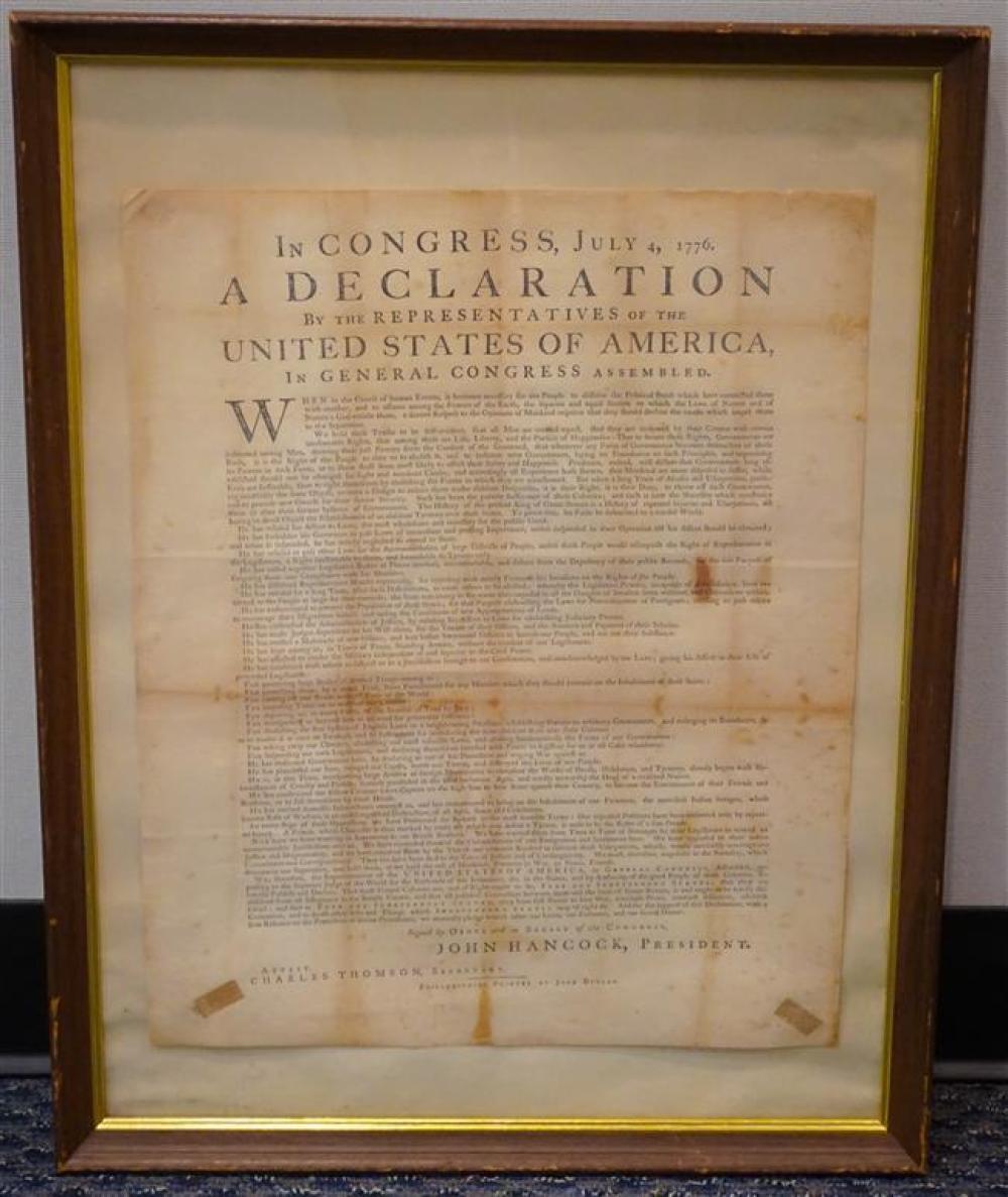 FRAMED DECLARATION OF INDEPENDENCE,