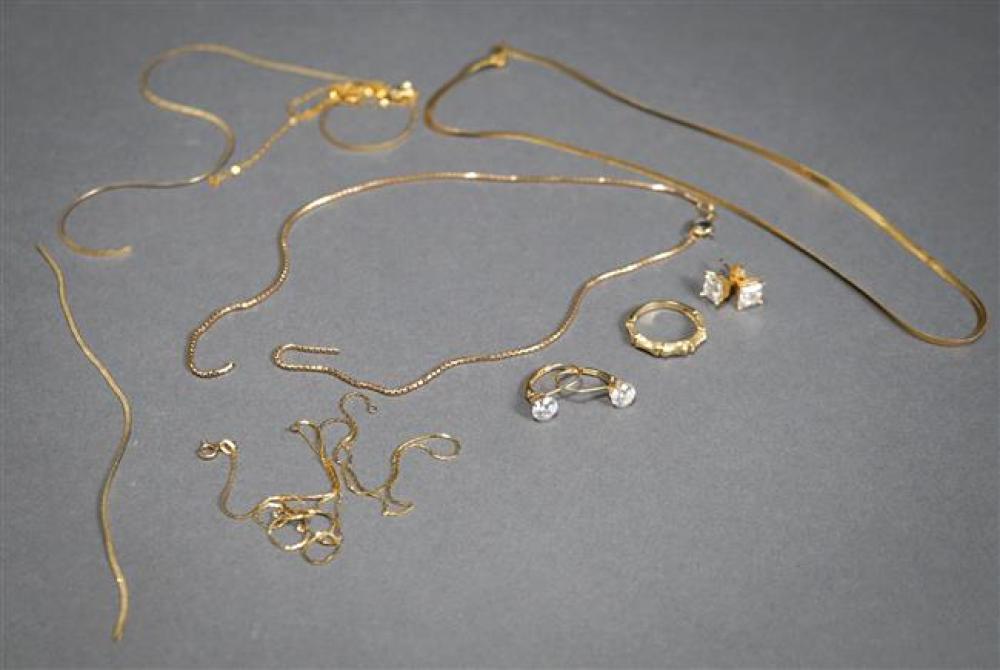 GROUP OF 14-KARAT YELLOW-GOLD NECKLACES