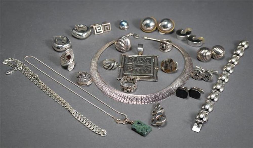 COLLECTION WITH SILVER JEWELRY, INCLUDING