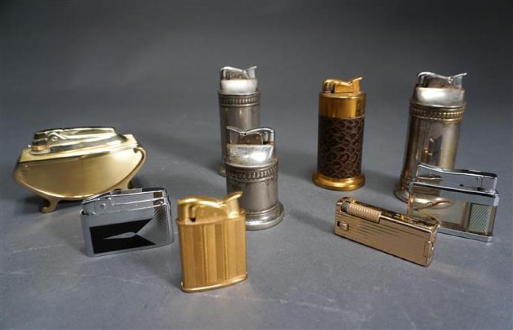 COLLECTION WITH NINE MID-CENTURY LIGHTERS,