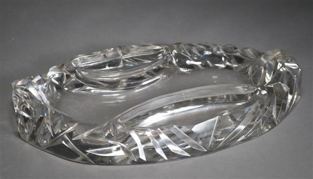 MOLDED CUT CRYSTAL TABLE SCULPTURE,