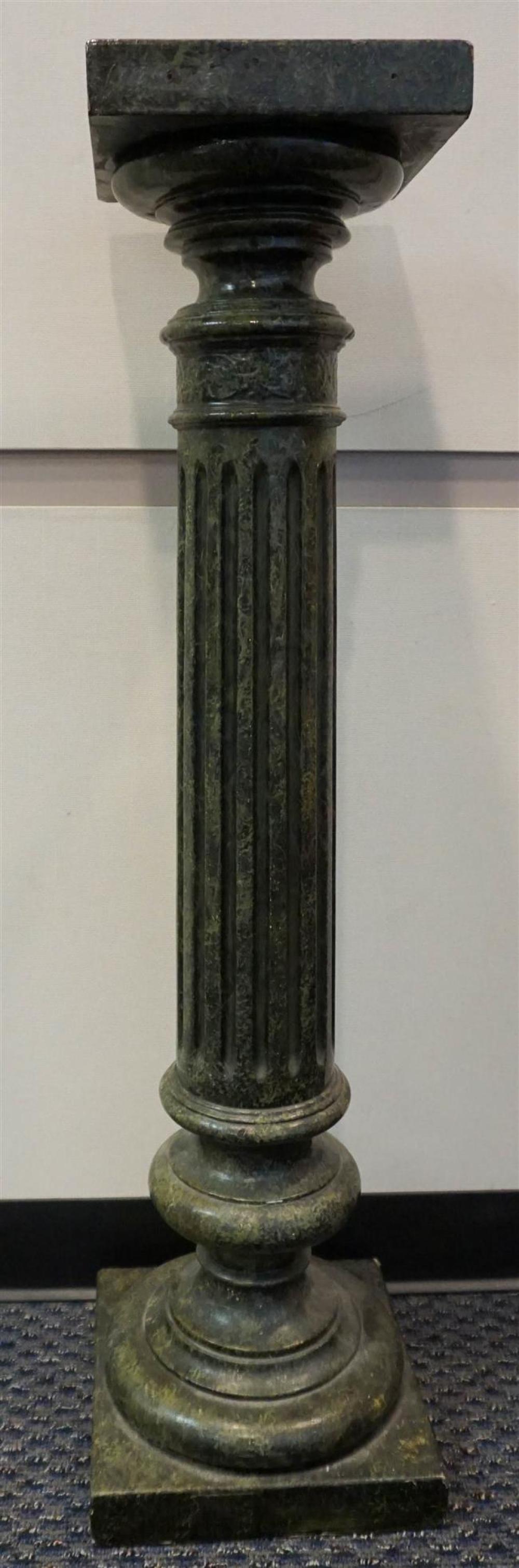 GREEN FAUX MARBLE PAINTED WOOD 322cce