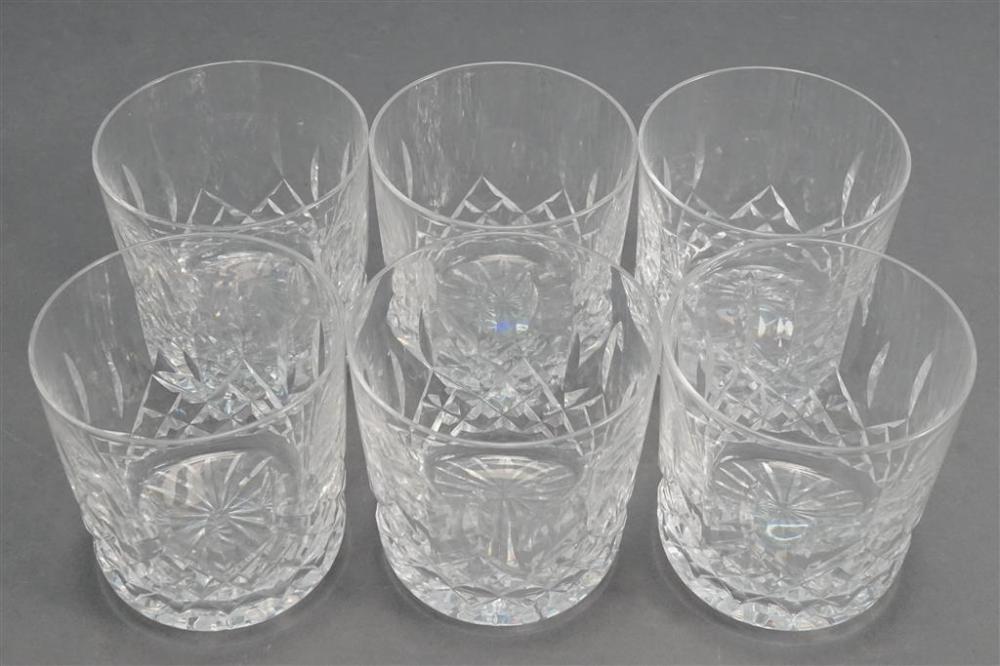 SIX WATERFORD CUT CRYSTAL OLD FASHIONSSix