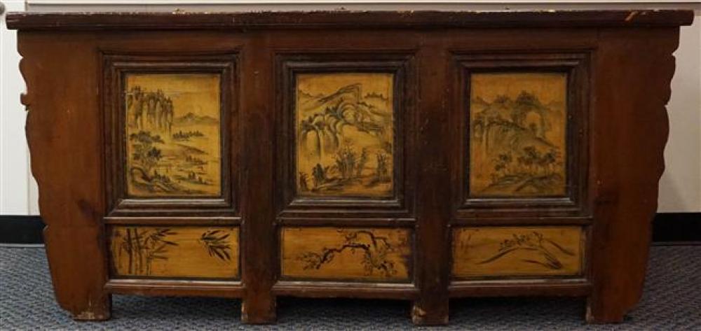 CHINESE DECORATED STAINED FRUITWOOD 322d19