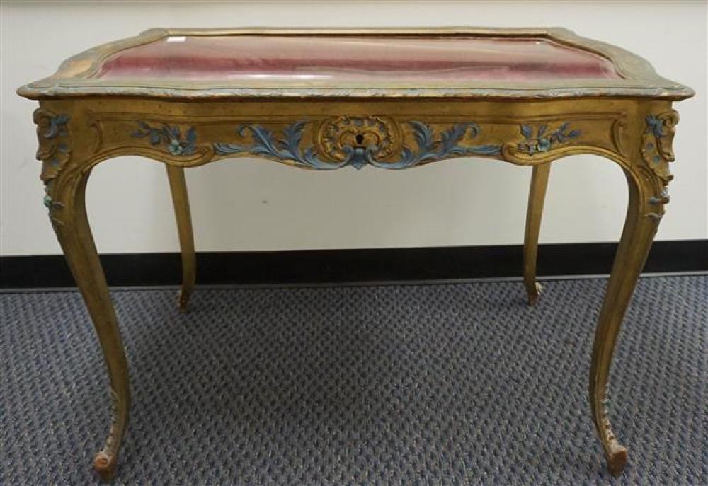 PROVINCIAL STYLE GOLD PAINTED VITRINE 322d28