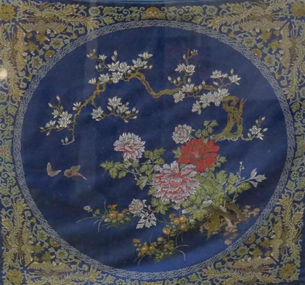 FRAMED CHINESE SILK EMBROIDERED