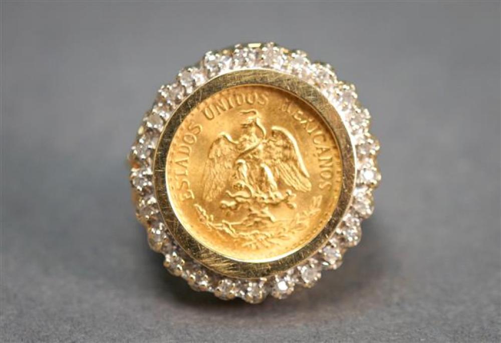 14 KARAT YELLOW GOLD MEXICAN 2 PESOS 322d89