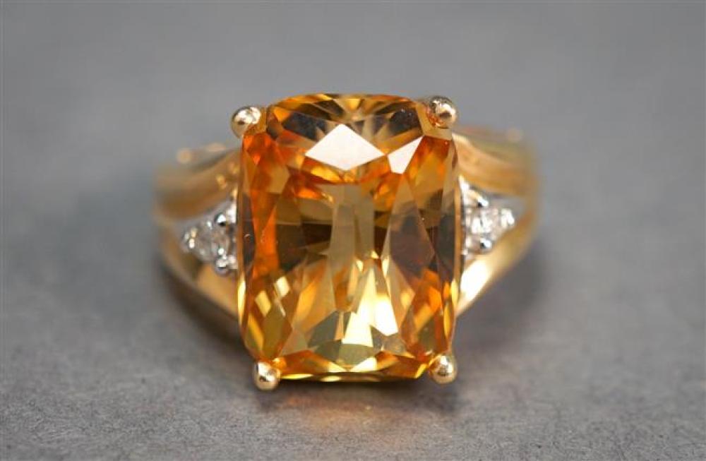 14-KARAT YELLOW-GOLD, CITRINE AND